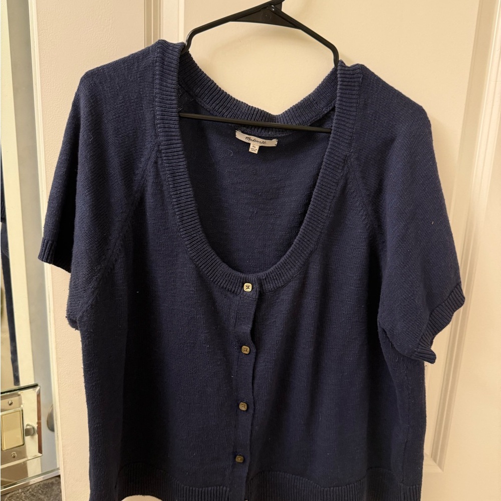 Madewell Deep Blue Knit Sweater